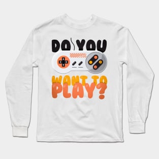 Gamepad with lettering Long Sleeve T-Shirt